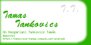 tamas tankovics business card