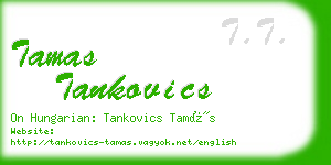tamas tankovics business card